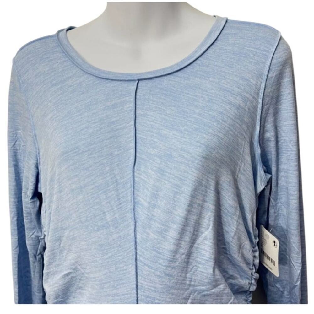 Free People FP Movement HATCH Blue Right On Run Long Sleeve Casual Layer Top, L - Picture 7 of 7